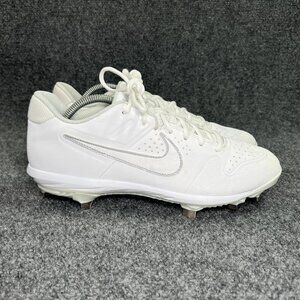 Nike Alpha Huarache Varsity Low Baseball Cleats Men's 9.5 White Athletic Shoes